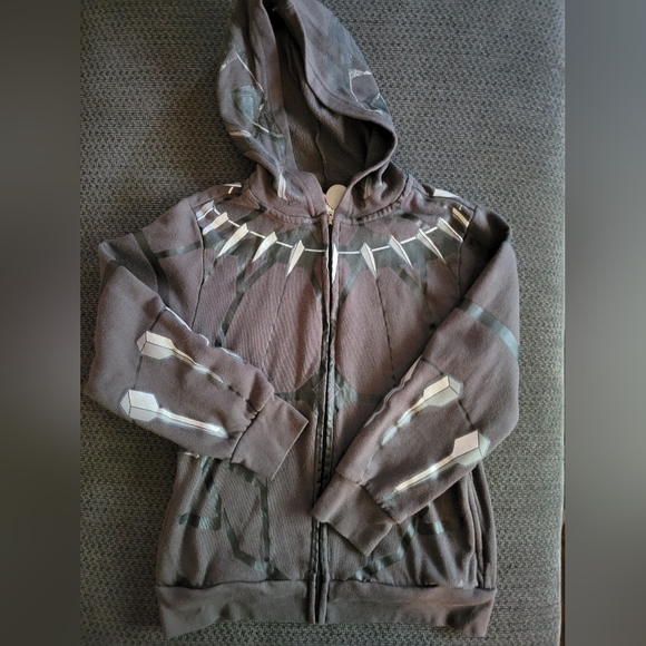 Boys BLACK PANTHER Size M Cosplay Zip-Up Hoodie!! - Picture 2 of 7